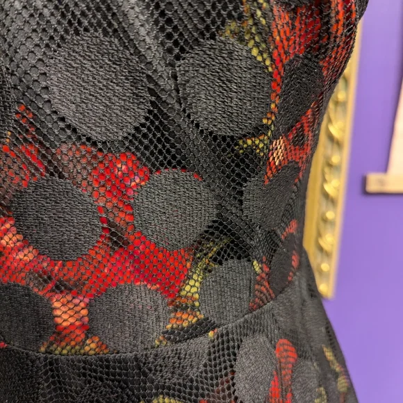 Betsey Johnson Floral Polka Dot Dress - Picture 5 of 6